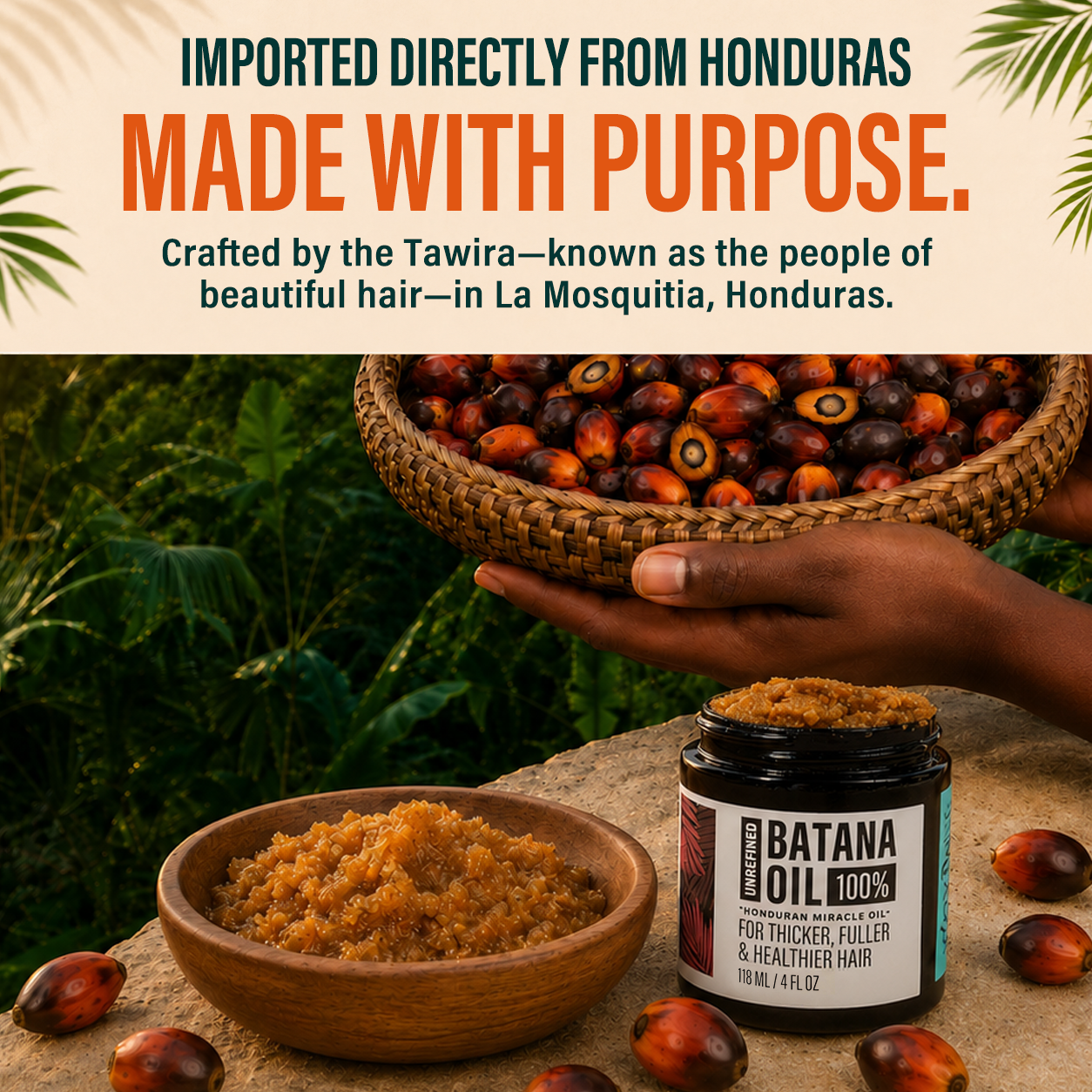 100% Unrefined Batana Oil 4oz