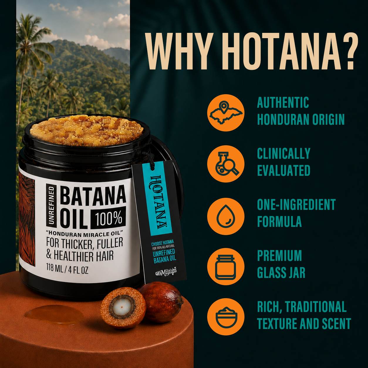 100% Unrefined Batana Oil 4oz