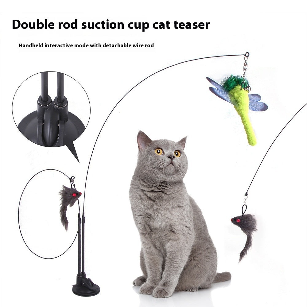 Cat Sucker Teaser Toy – Interactive Suction Cup Cat Toy