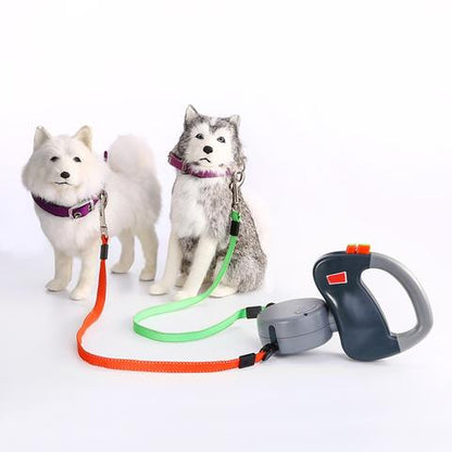 Retractable Dual Dog Walking Leash for Pets