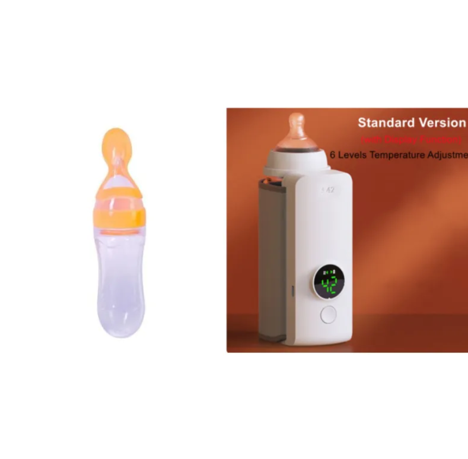 Portable Wireless Baby Bottle Warmer – USB Rechargeable 42°C Milk Warmer