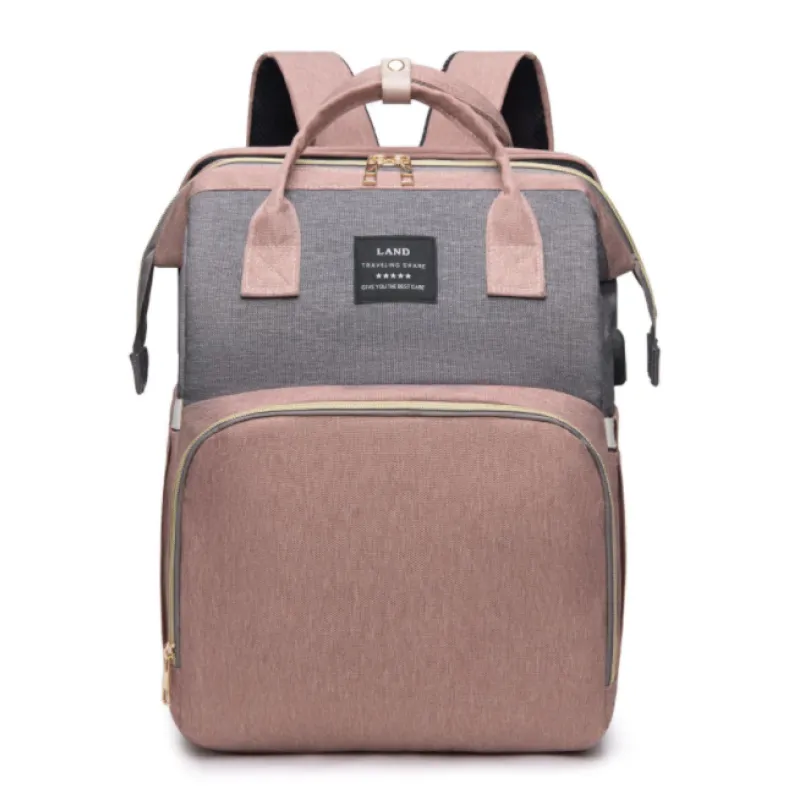 Large-Capacity Mommy Bag – Stylish Water-Resistant Diaper Backpack