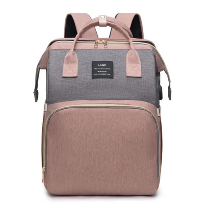 Large-Capacity Mommy Bag – Stylish Water-Resistant Diaper Backpack