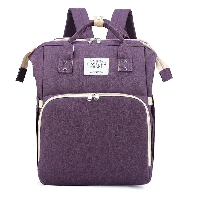 Large-Capacity Mommy Bag – Stylish Water-Resistant Diaper Backpack
