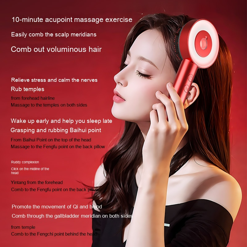 Comb Scalp Massager – Soft Bristle Hair &amp; Scalp Stimulator