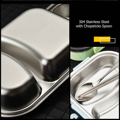 Bento Lunch Box – Includes Thermos Bag, Spoon &amp;  Chopsticks