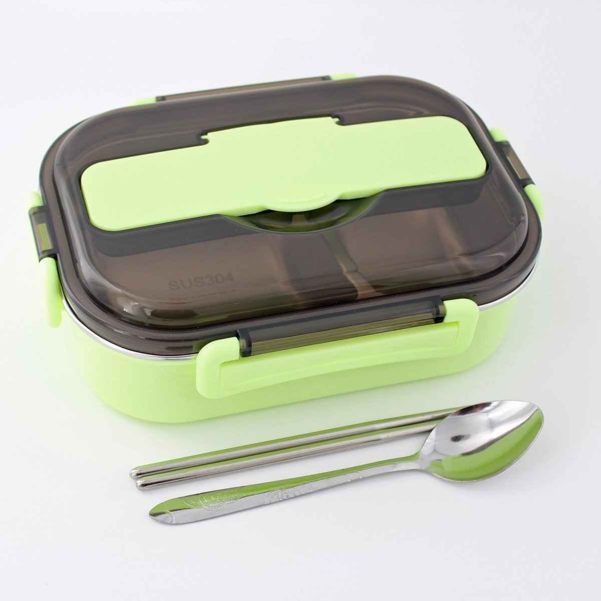 Bento Lunch Box – Includes Thermos Bag, Spoon &amp;  Chopsticks