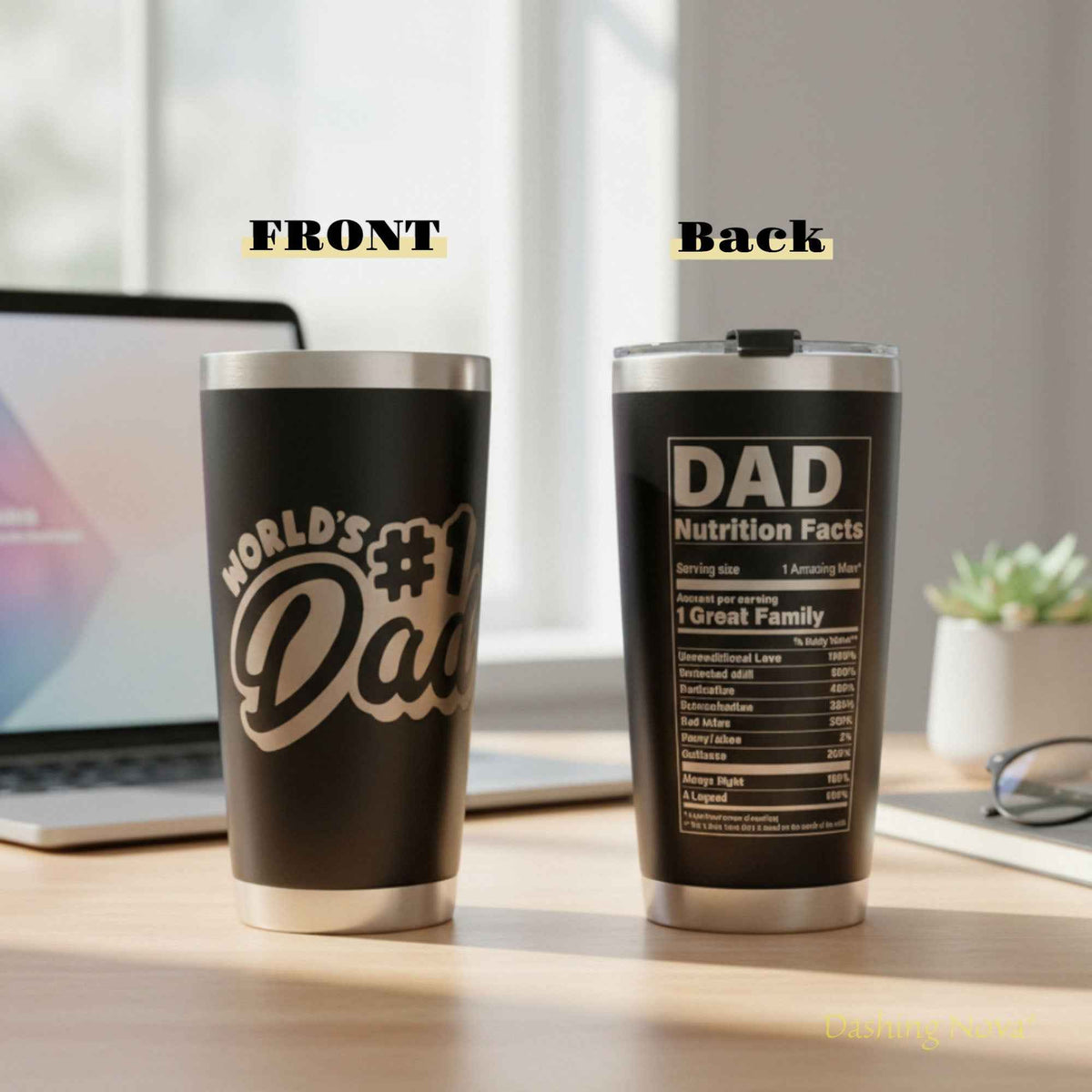 Best Dad Ever Tumbler 20oz Stainless Steel Father&