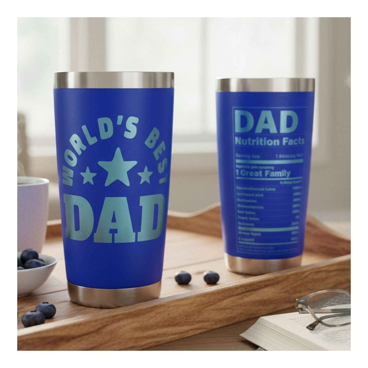 Best Dad Ever Tumbler 20oz Stainless Steel Father&