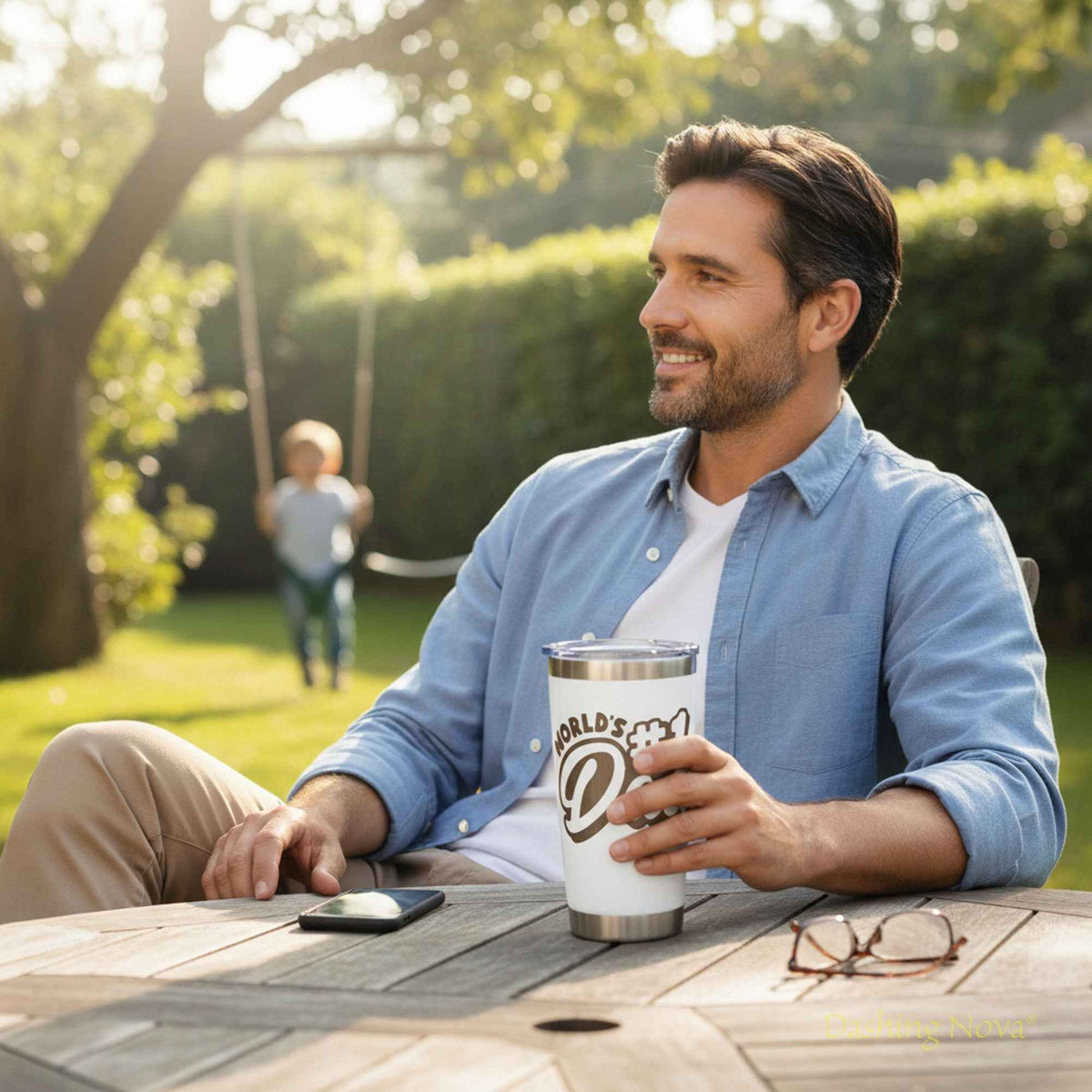 Best Dad Ever Tumbler 20oz Stainless Steel Father&