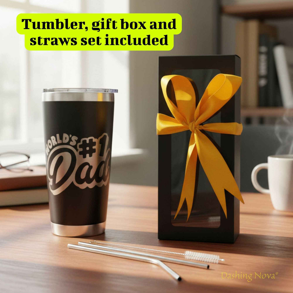 Best Dad Ever Tumbler 20oz Stainless Steel Father&