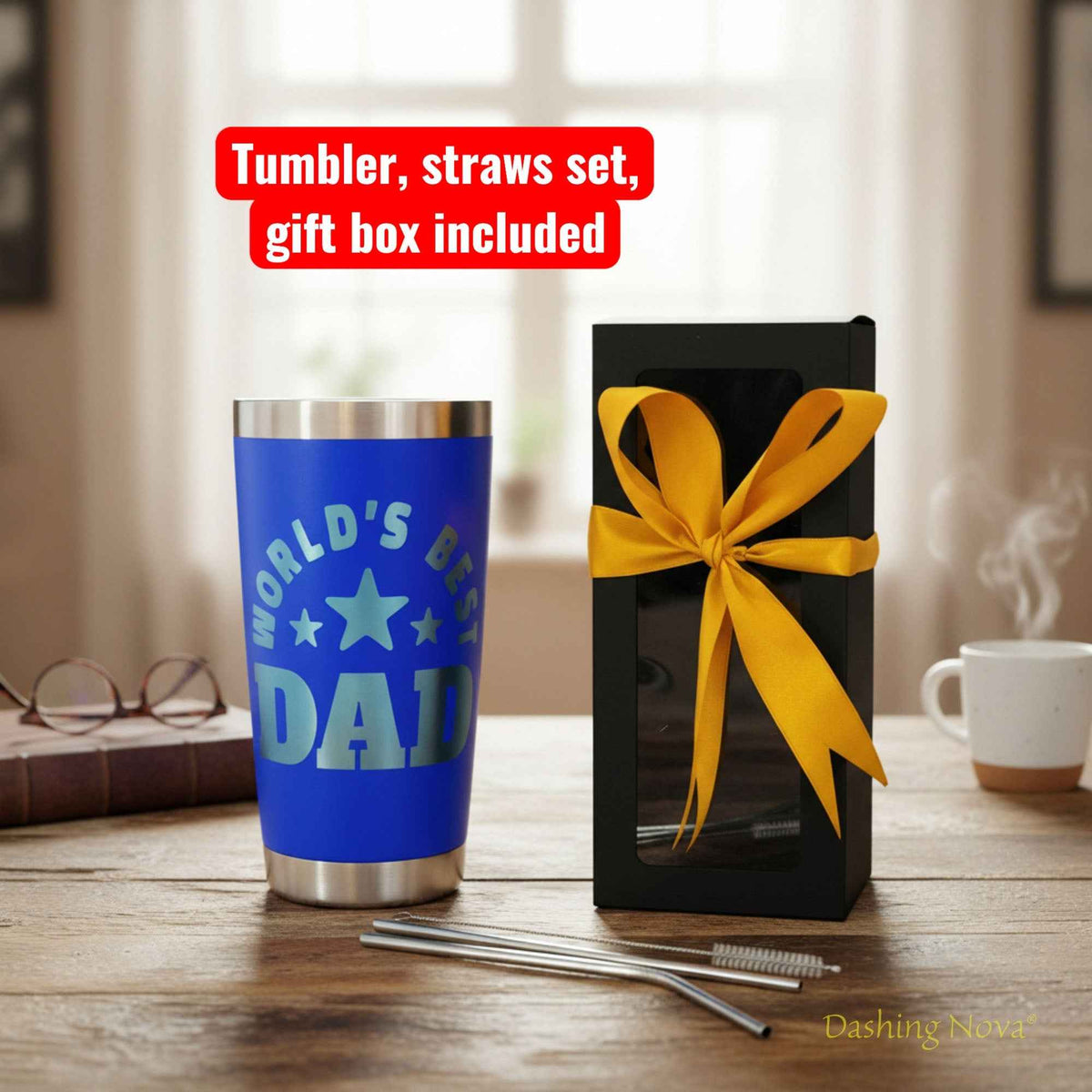 Best Dad Ever Tumbler 20oz Stainless Steel Father&