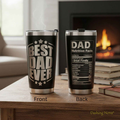 Best Dad Ever Tumbler 20oz Stainless Steel Father&