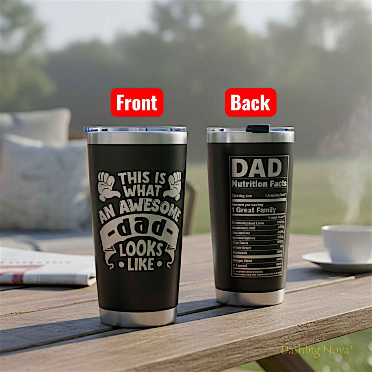 Best Dad Ever Tumbler 20oz Stainless Steel Father&