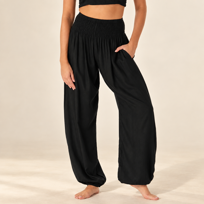 Black Harem Pants with Pockets