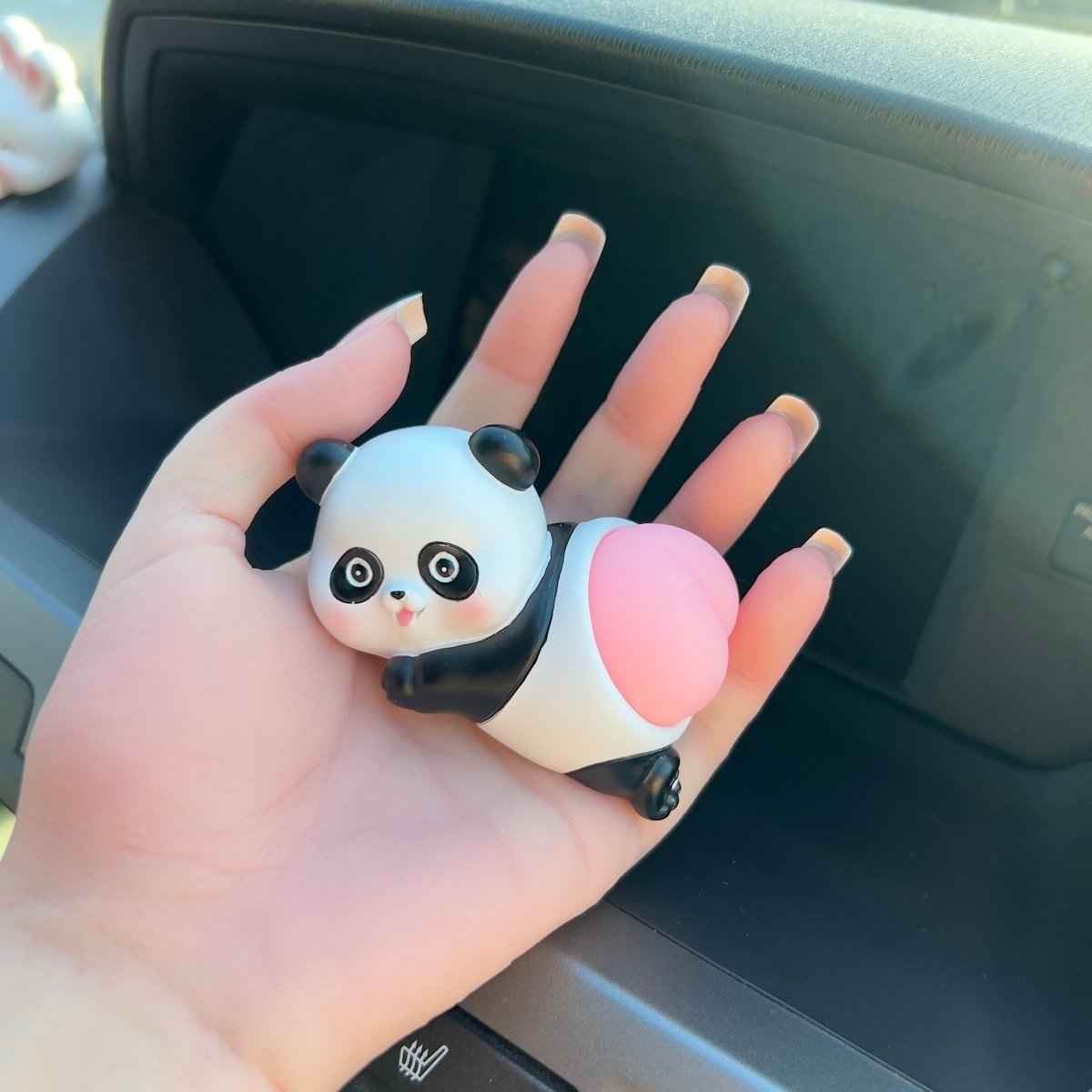 Bouncy Butt Car Ornament Panda animal silicone base decoration