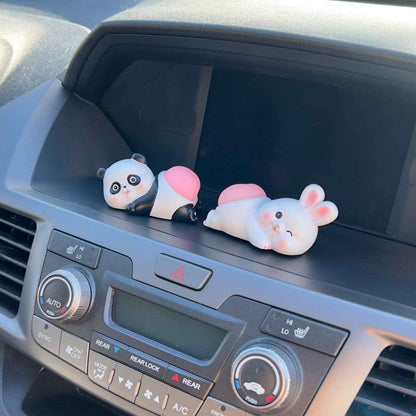 Bouncy Butt Car Ornament cute animal dashboard decor with silicone base