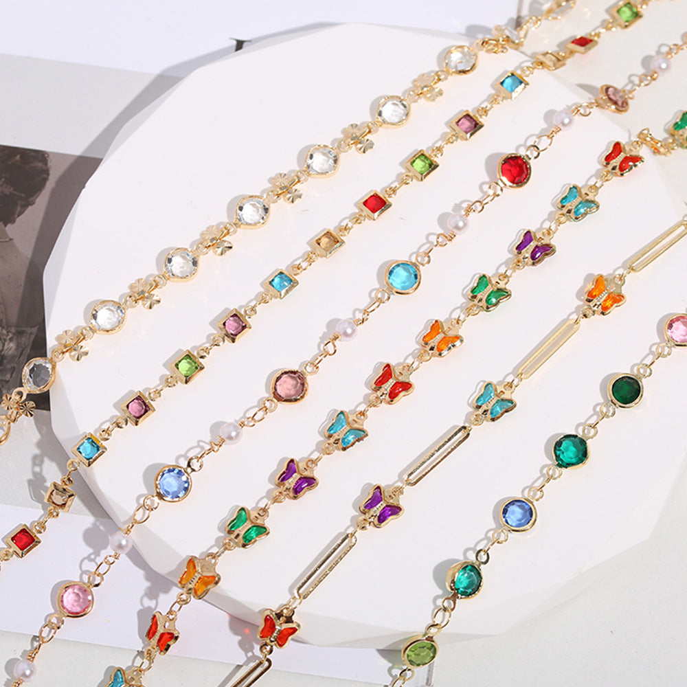 Handmade KC Color-Proof Copper Chain DIY Bracelet Materials