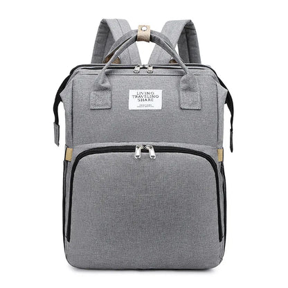 Large-Capacity Mommy Bag – Stylish Water-Resistant Diaper Backpack
