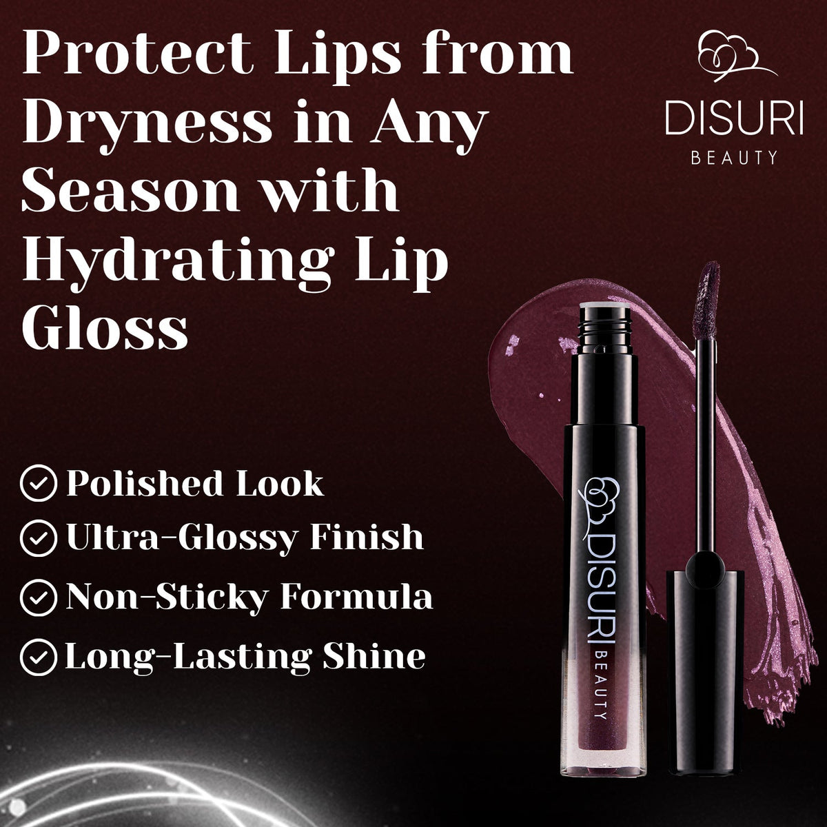 DISURI Beauty Glossy Blast Lip Gloss - Harlem (M72)