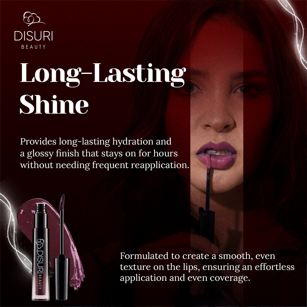 DISURI Beauty Glossy Blast Lip Gloss - Harlem (M72)