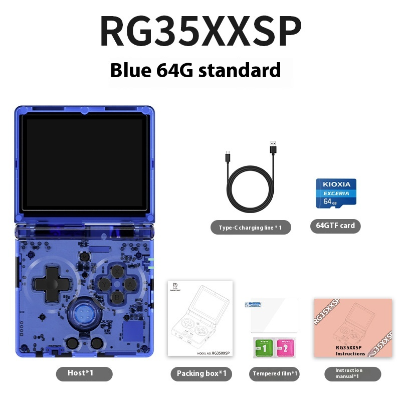 AMPOWN RG35XXSP Foldable Retro Handheld Game Console