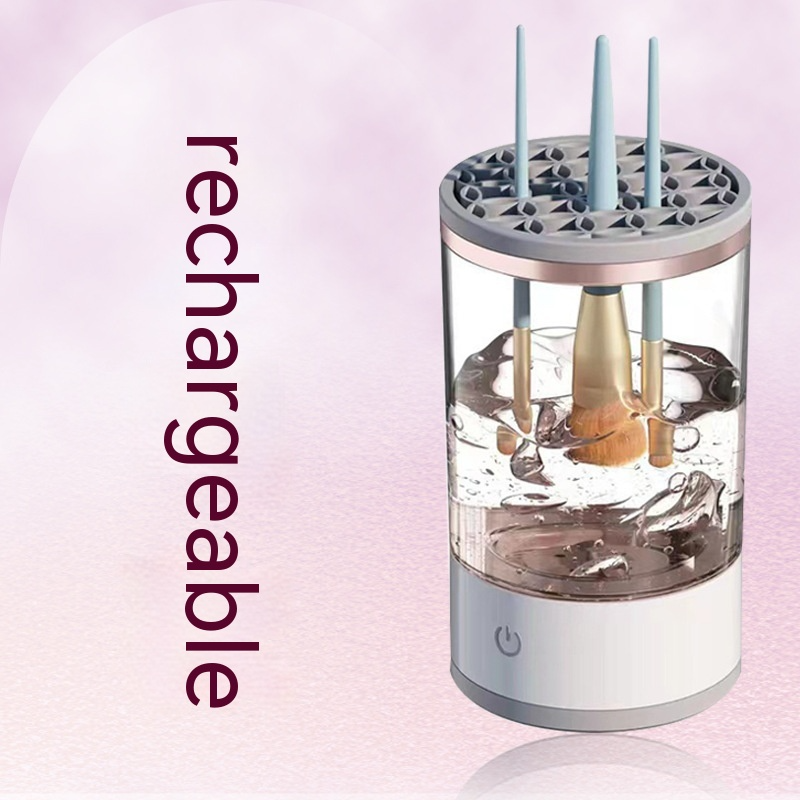 Rechargeable Makeup Brush Cleaner – Fast Electric Brush Washer