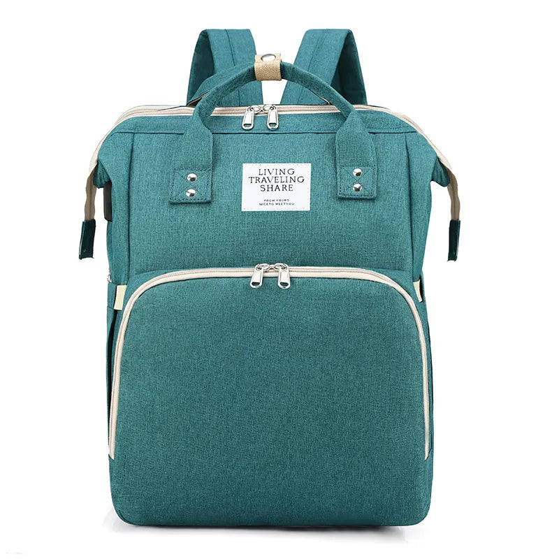 Large-Capacity Mommy Bag – Stylish Water-Resistant Diaper Backpack