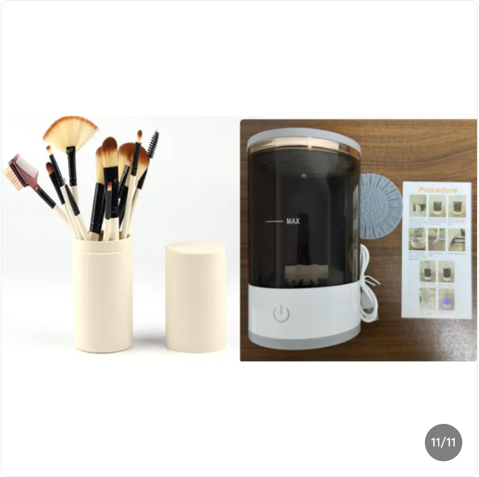 Rechargeable Makeup Brush Cleaner – Fast Electric Brush Washer