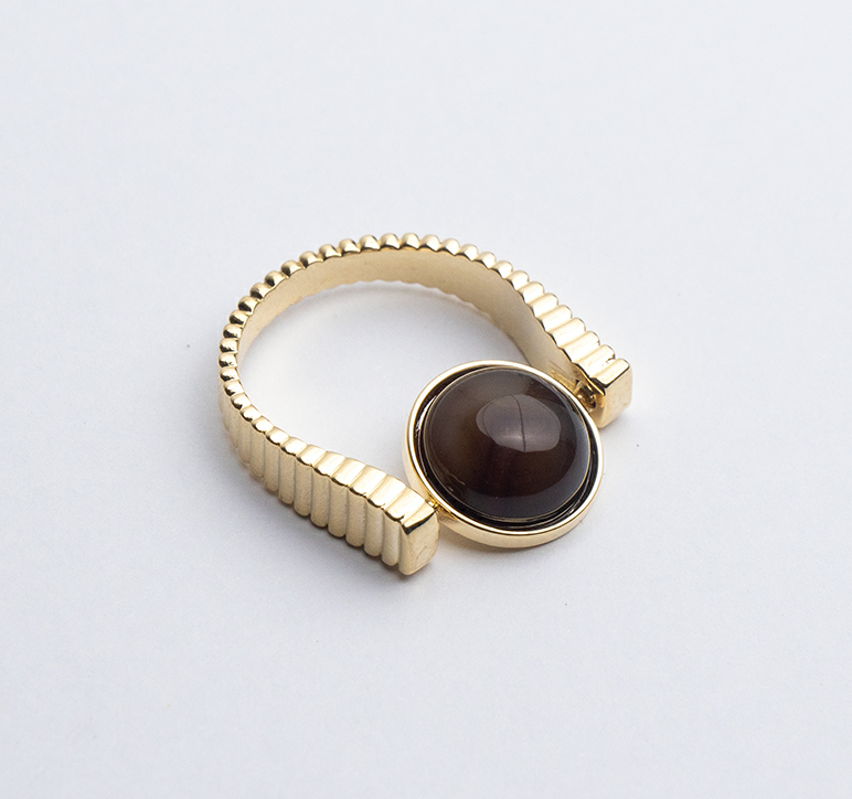 Natural Stone Fidget Spinner Rings for Anxiety Relief