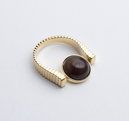 Natural Stone Fidget Spinner Rings for Anxiety Relief