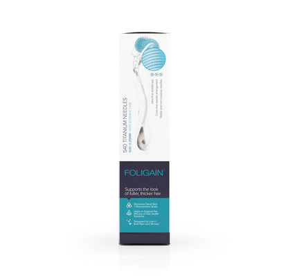 FOLIGAIN® Hair &amp; Scalp Roller with 540 Titanium 0.25 mm Needles