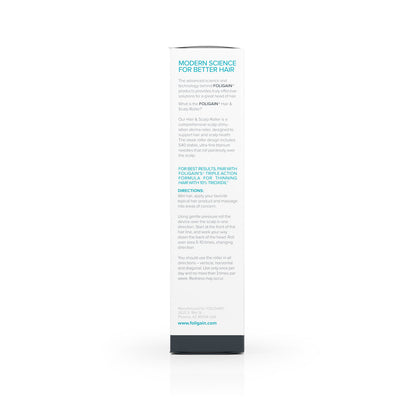 FOLIGAIN® Hair &amp; Scalp Roller with 540 Titanium 0.25 mm Needles