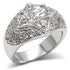 AAA CZ 925 sterling silver ring for women with clear cubic zirconia and high-polished finish