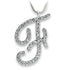 Rhodium brass pendant for women with clear top grade crystal and elegant pave design