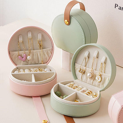 Portable Jewelry Storage Box – Compact Travel Organizer Case
