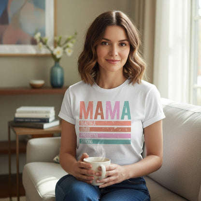 Classic Mama Shirt 100% Cotton Short Sleeve Casual Aesthetic Mom Top