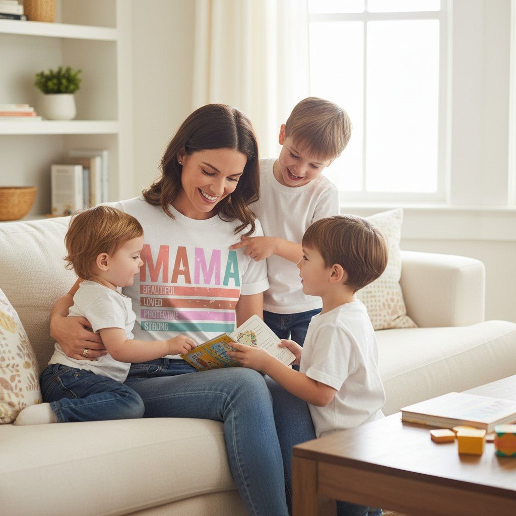 Classic Mama Shirt 100% Cotton Short Sleeve Casual Aesthetic Mom Top