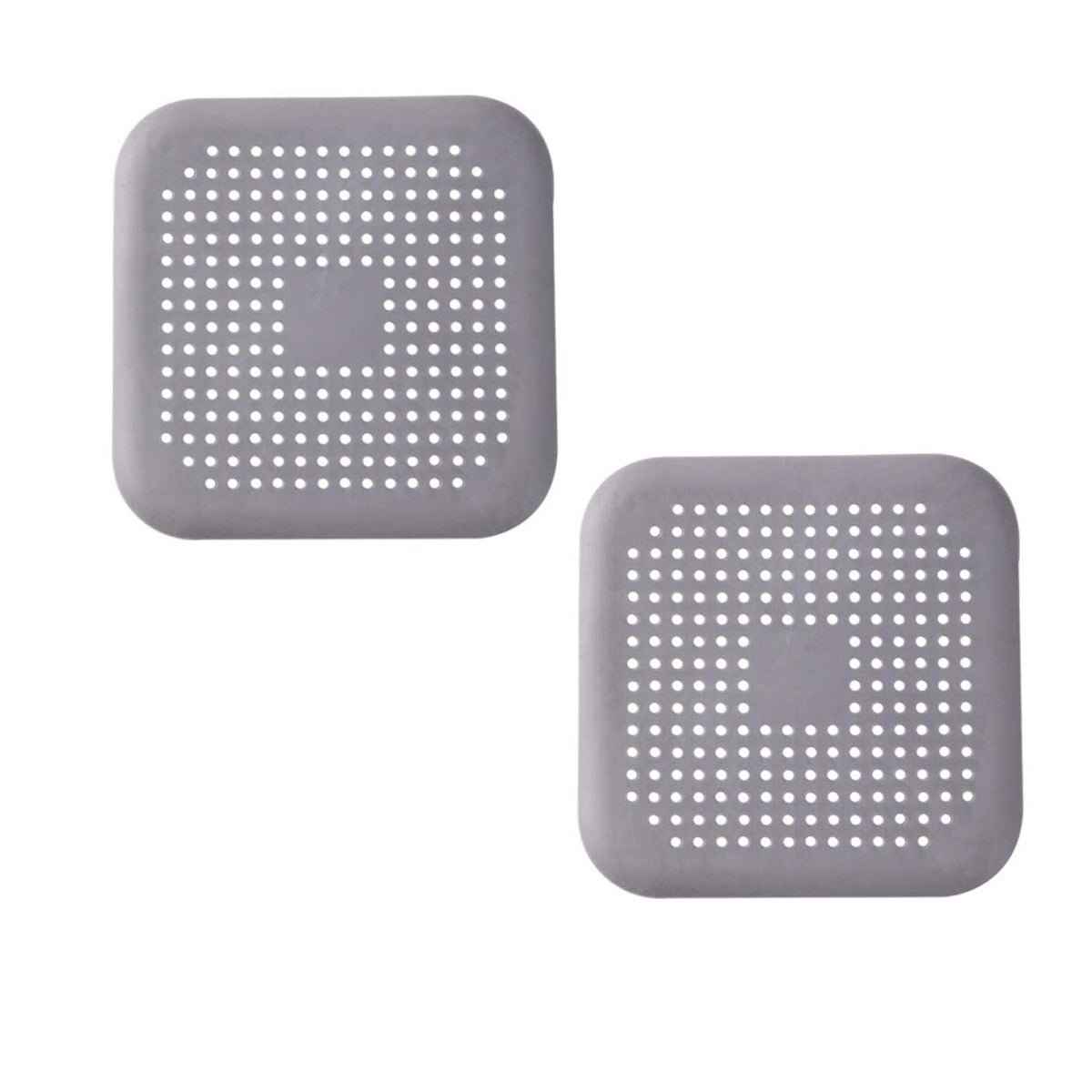Silicone Drain Hair Catcher – Square Sink Strainer with Suction