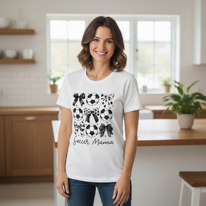 Soccer Mama Graphic T-Shirt 100% Ring Spun Cotton Women&