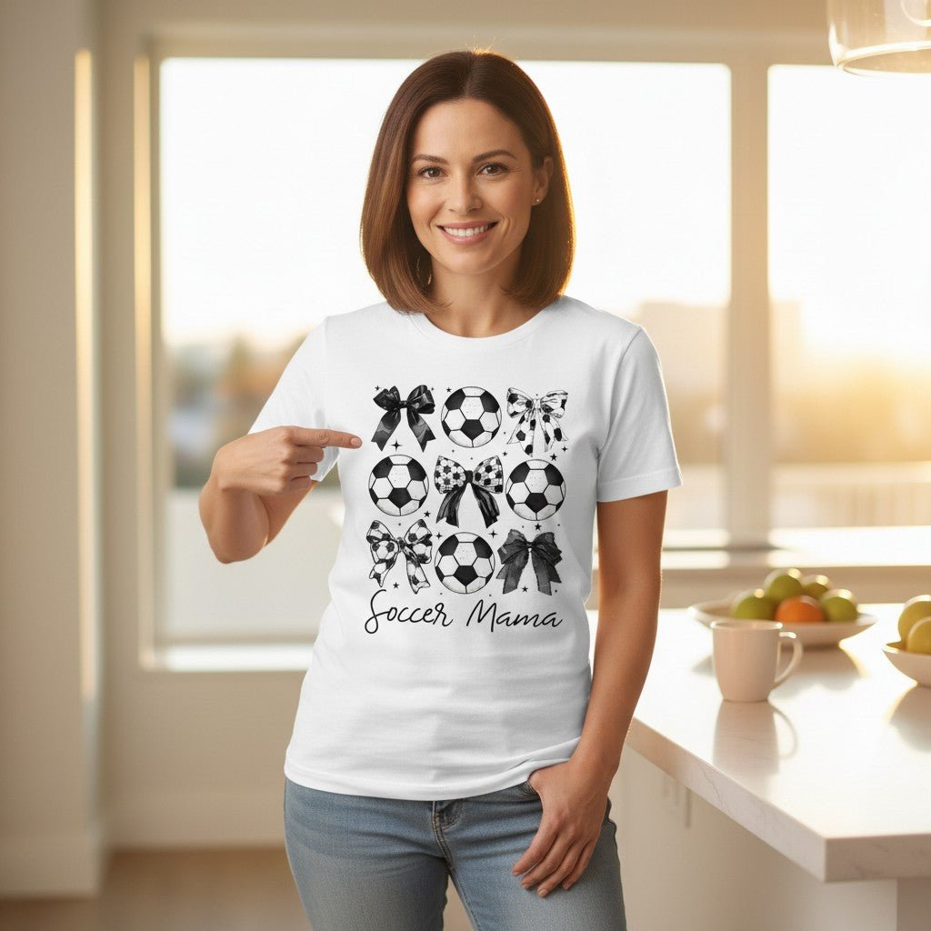 Soccer Mama Graphic T-Shirt 100% Ring Spun Cotton Women&