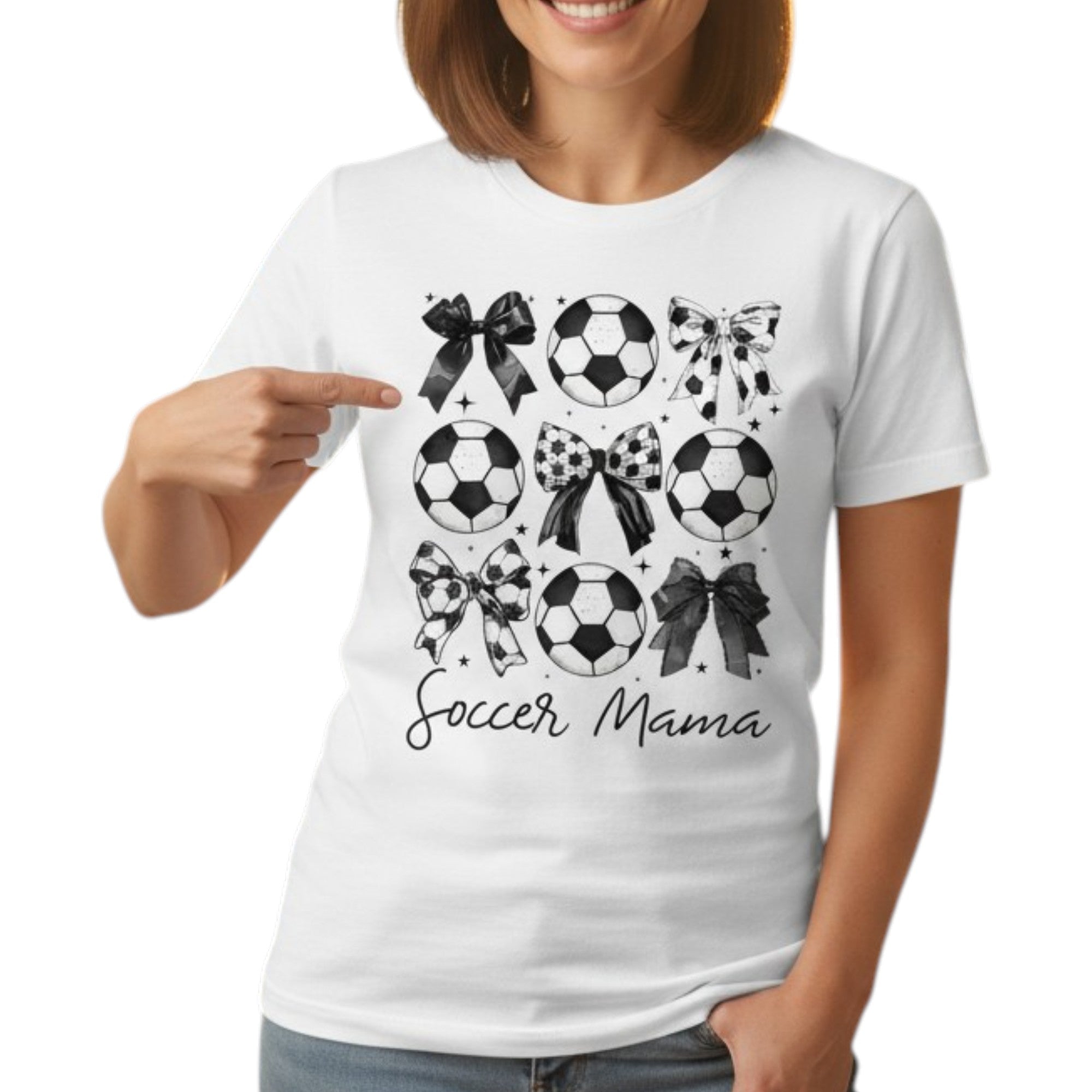 Soccer Mama Graphic T-Shirt 100% Ring Spun Cotton Women&