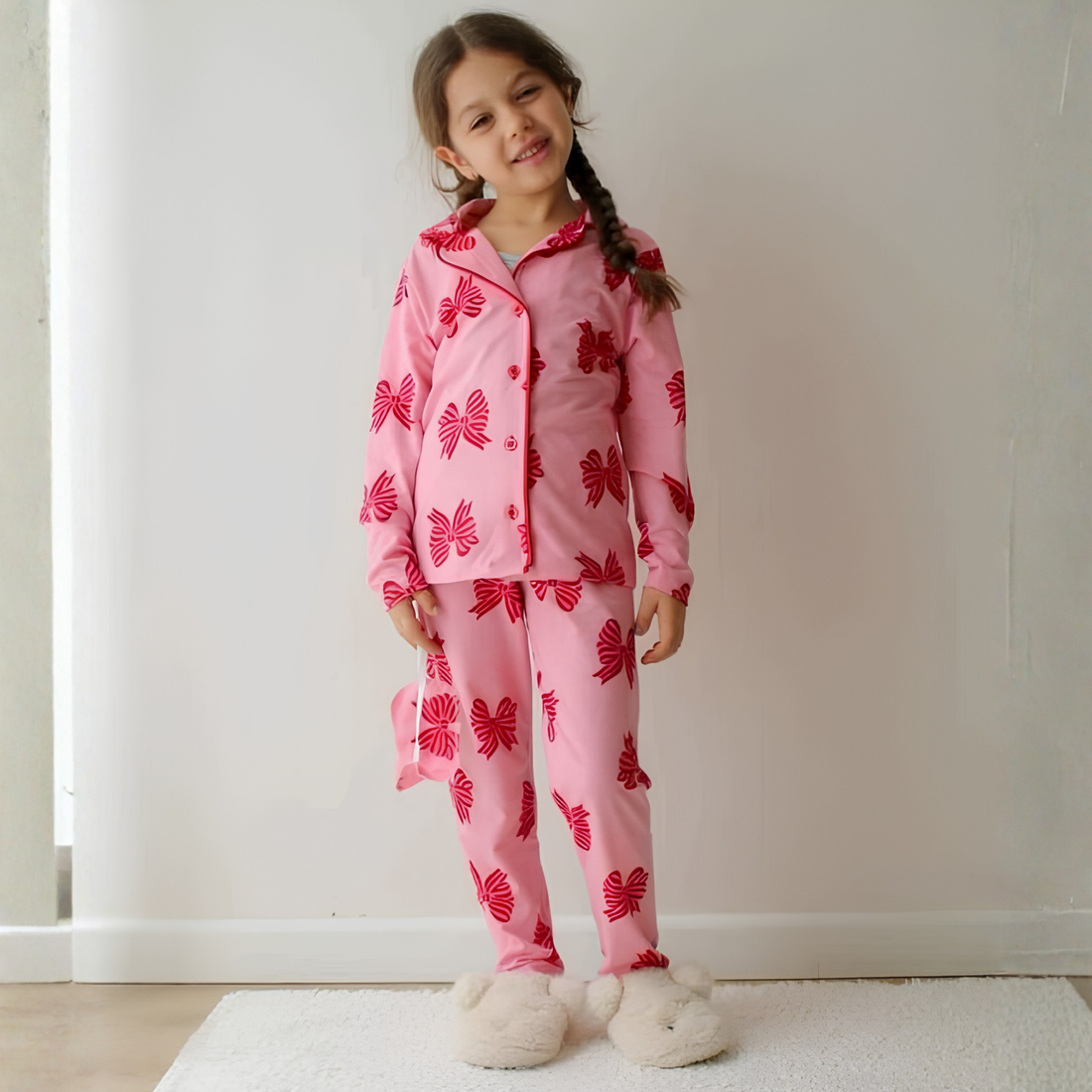 Cute Ribbon Girls Pyjamas