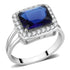 Montana synthetic glass stainless steel ring for women with high polished no-plating finish