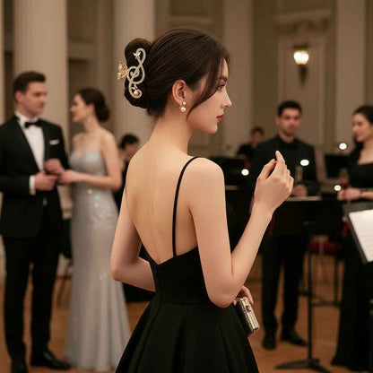 Treble Clef Hair Clip sparkling musical accessory for concerts recitals and special events
