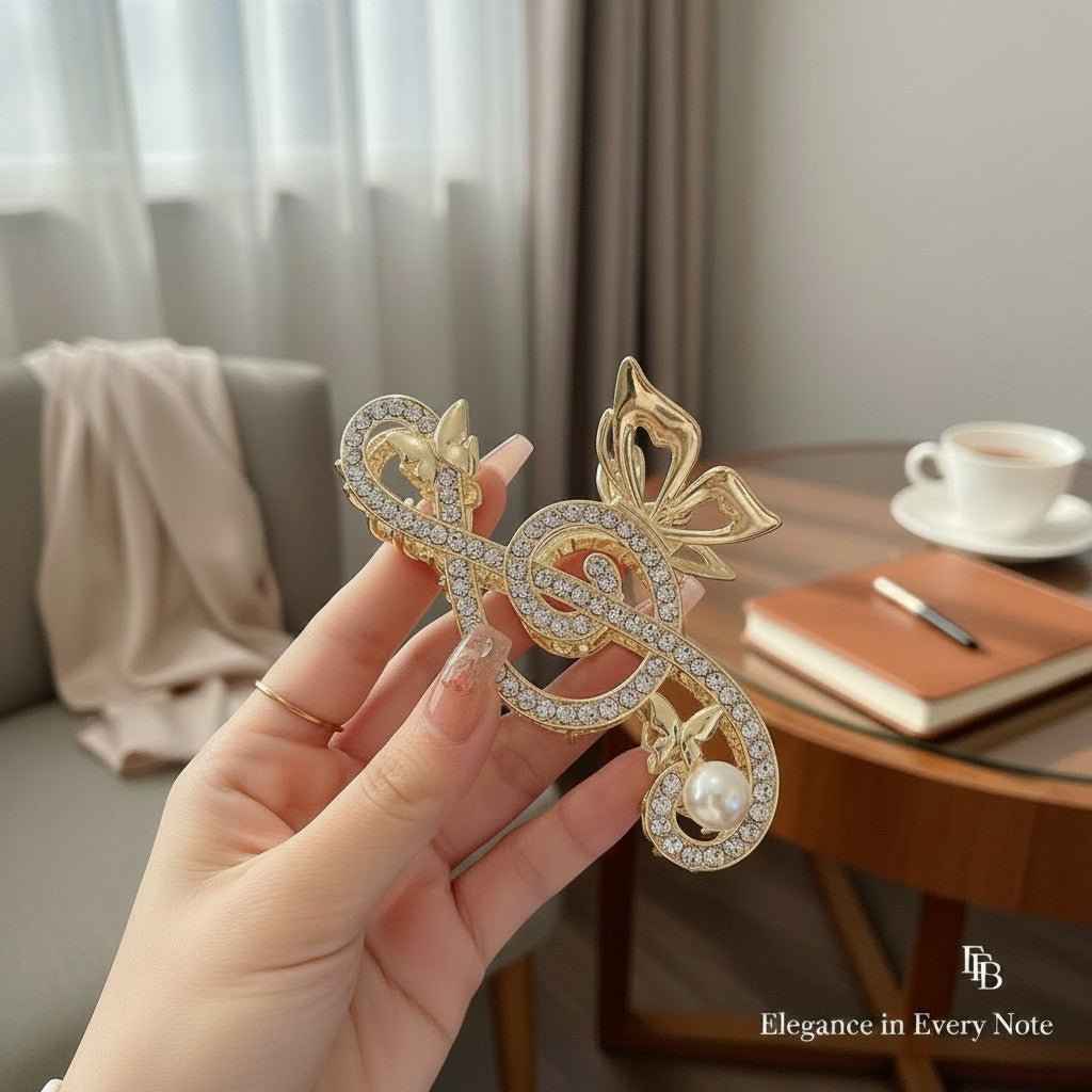 1. Treble Clef Hair Clip gift for singers, musicians, music teachers, and concert lovers.