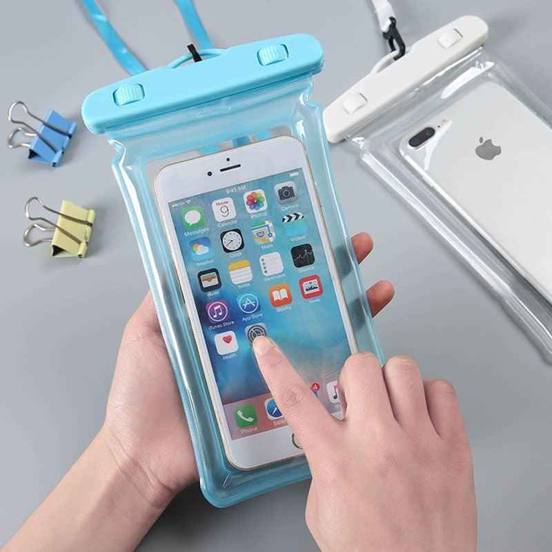 Waterproof Phone Pouch with secure sealing closure for beach and pool activities