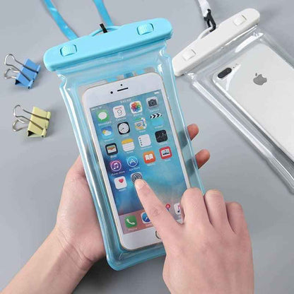Waterproof Phone Pouch with secure sealing closure for beach and pool activities