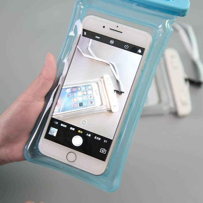 Waterproof Phone Pouch universal design for compatible phones up to 4 by 7.25 inches